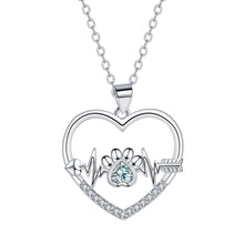 Colar Coração Pegada Pet Prata