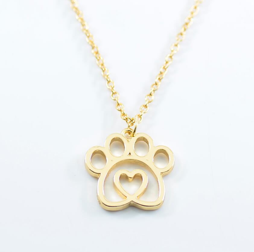 Colar Pegada de Cão Coração