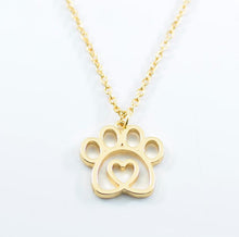 Colar Pegada de Cão Coração