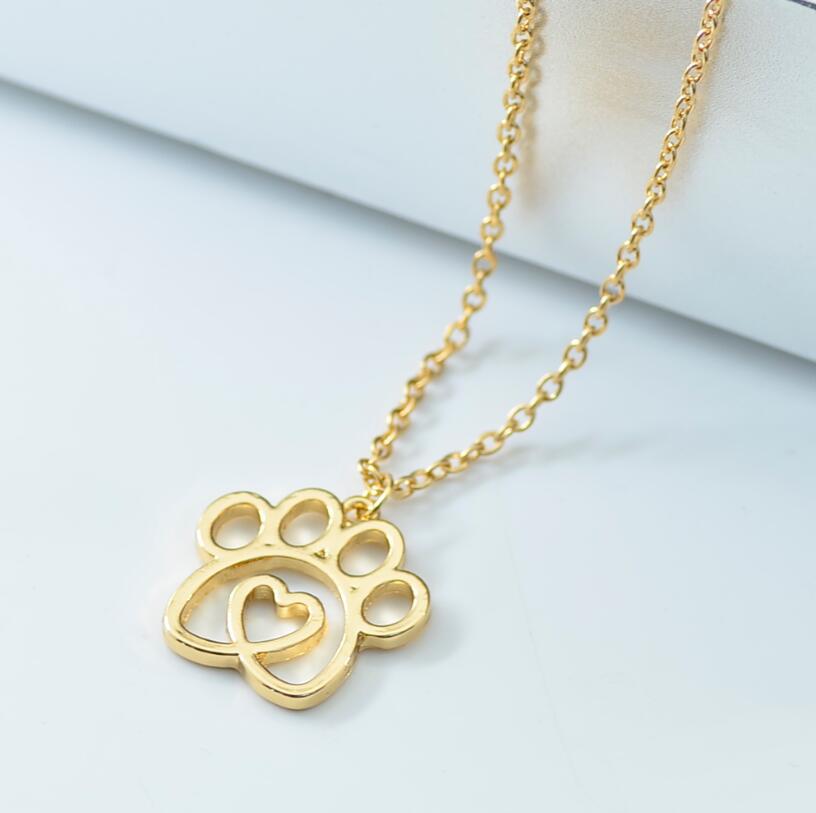 Colar Pegada de Cão Coração