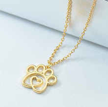 Colar Pegada de Cão Coração