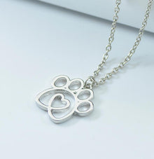 Colar Pegada de Cão Coração