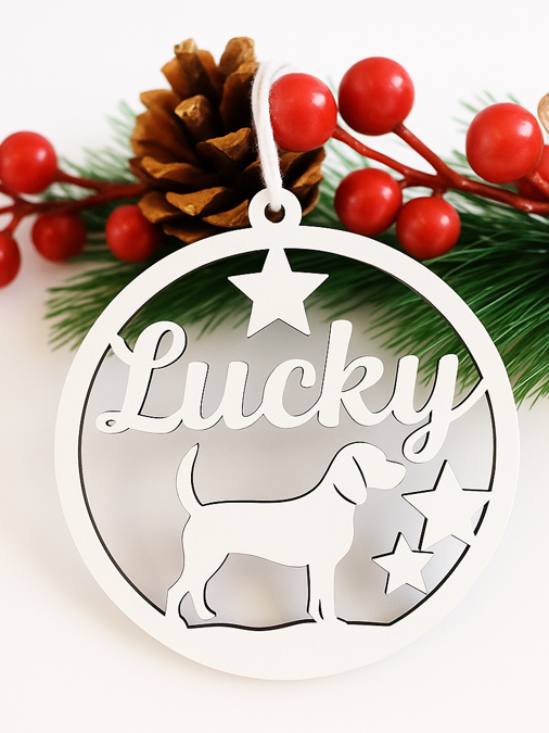 Ornamento Natal Personalizado Cão