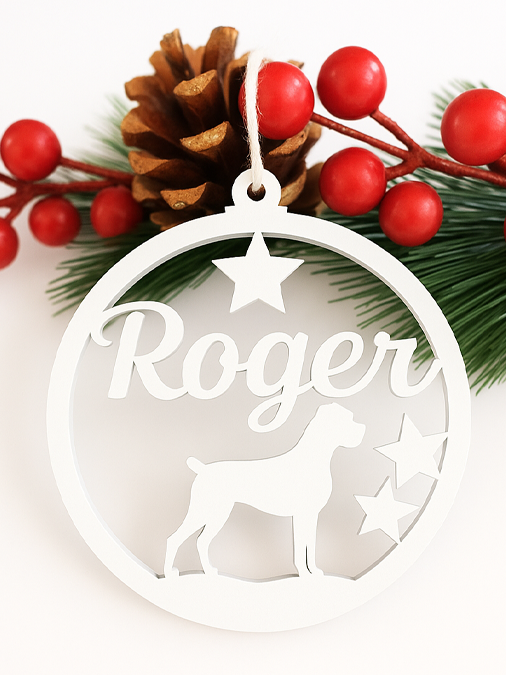 Ornamento Natal Personalizado Cão