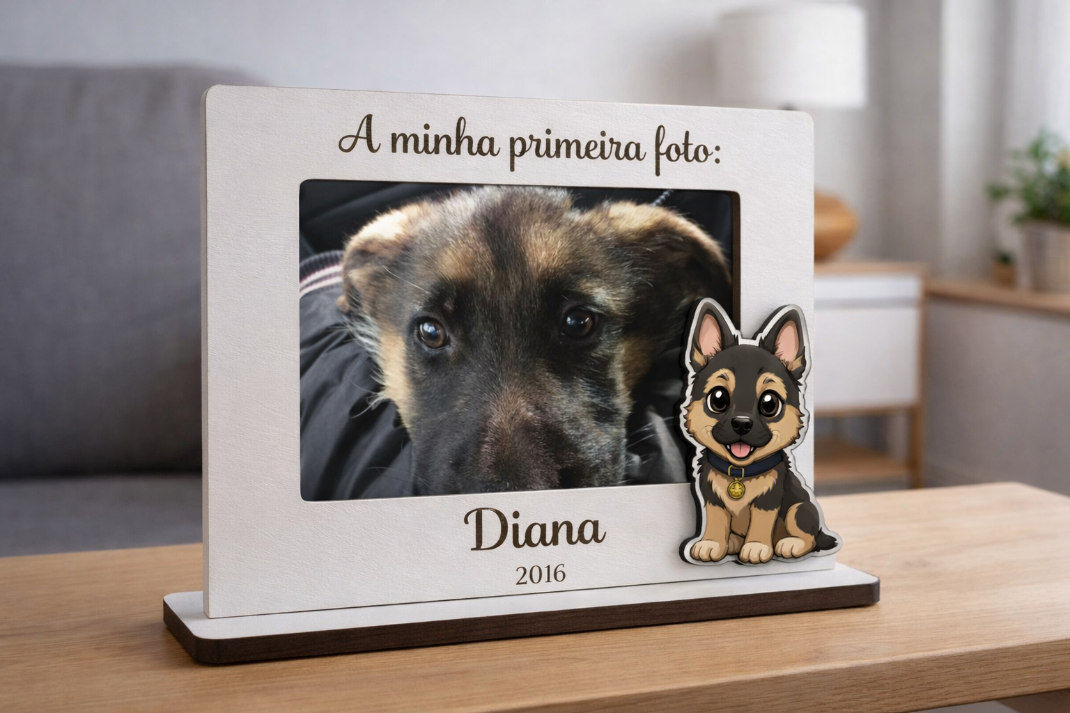 Moldura Primeira Foto Cão