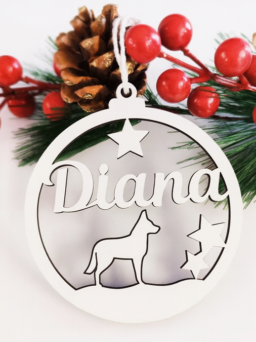 Ornamento Natal Personalizado Cão
