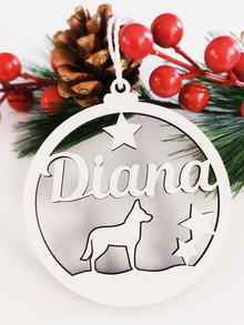 Ornamento Natal Personalizado Cão
