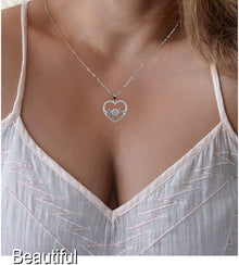 Colar Coração Pegada Pet Prata